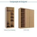 Ver imagem 4 de Guarda-Roupa Planejado de Canto 2 Peças 2 Portas com 2 Portas de Correr Jade CabeCasa MadeiraOriginals Amarelo/Avelã
