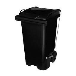 Lixeira Contêiner 120 Litros com Pedal Lateral Tipo Gari Cor:laranja - 3