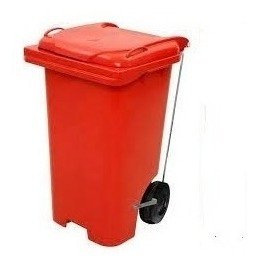 Lixeira Contêiner 120 Litros com Pedal Lateral Tipo Gari Cor:laranja - 8