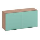 Ver imagem 1 de Armário Aéreo 120 Cm 2 Portas Etna Poliman Móveis Carvalho Oak/menta