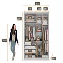 Ver imagem 4 de Guarda Roupa Moderni 4 Portas 3 Gavetas 1 Espelho Cor:branco