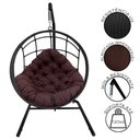 Ver imagem 3 de Cadeira Balanço Ninho Suspenso com Suporte e Almofada Impermeável