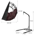 Ver imagem 2 de Cadeira Balanço Ninho Suspenso com Suporte e Almofada Impermeável