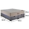 Cama Box Baú Casal Suede Bipartido + Colchão Ortobom Airtech Molas Ensacadas 65x138x188 Cinza - 6