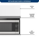 Ver imagem 6 de Armário Aéreo 1 Porta com Nicho para Micro-Ondas Evidence Branco
