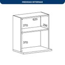 Ver imagem 7 de Armário Aéreo 1 Porta com Nicho para Micro-Ondas Evidence Branco