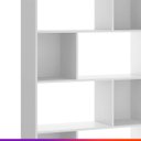 Ver imagem 2 de Estante Multiuso Livreiro com Nichos 91x183x30 cm Escritório Home Office Branco 0724 MDP - Prime