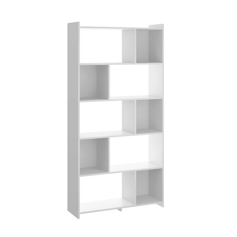 Estante Multiuso Livreiro com Nichos 91x183x30 cm Escritório Home Office Branco 0724 MDP - Prime