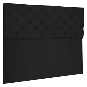 Cabeceira Capitonê King 195cm Jade Suede Preto SLK Decor Cabeceira Jade