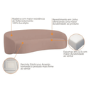 Ver imagem 5 de Kit Sofá 3 Lugares 200cm e 2 Poltronas Orgânico Luxo Recepção Sala de Estar e Tv Amore Linho Rose- M