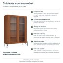 Ver imagem 6 de Cristaleira Bend Vidro Canelado Incolar Cedro com Pé Preto