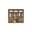 Ver imagem 2 de Guarda Roupa Casal com Espelho Interno 6 Portas 9 Gavetas Ibiza Bianchi Móveis