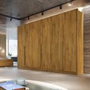 Ver imagem 1 de Guarda Roupa Casal com Espelho Interno 6 Portas 9 Gavetas Ibiza Bianchi Móveis