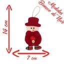 Ver imagem 3 de Kit 12 Enfeite Árvore Natal Pendente Papai Noel Boneco de Neve Rena 14cm