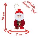 Ver imagem 4 de Kit 12 Enfeite Árvore Natal Pendente Papai Noel Boneco de Neve Rena 14cm