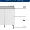 Ver imagem 7 de Balcão para Cozinha 80m 2 Portas Evidence