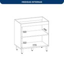 Ver mais imagens de Balcão para Cozinha 80m 2 Portas Evidence