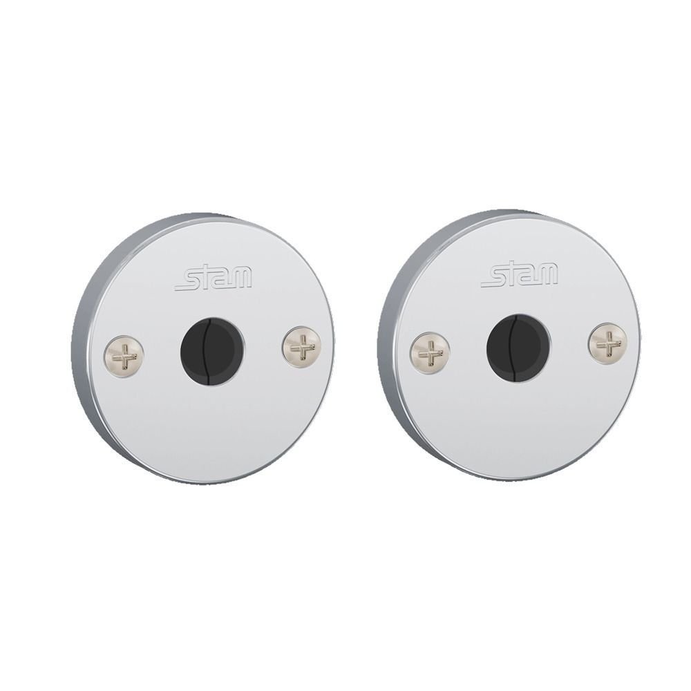 Jogo de Roseta Trava Auxiliar Tetra 1001/1002/1004/1008 com Parafuso Aparente Inox Stam