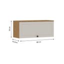 Ver imagem 5 de Armário Aéreo 80cm 1 Porta Basc. Provence Cinamomo/Off White