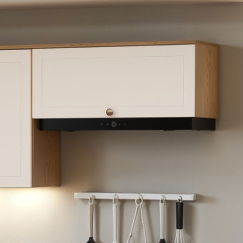 Armário Aéreo 80cm 1 Porta Basc. Provence Cinamomo/Off White