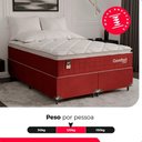 Ver imagem 5 de Cama Box Casal Bipartido + Colchão Comfort Class Pillow Top Vinho/suede Vinho