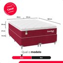 Ver imagem 4 de Cama Box Casal Bipartido + Colchão Comfort Class Pillow Top Vinho/suede Vinho