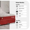 Ver imagem 3 de Cama Box Casal Bipartido + Colchão Comfort Class Pillow Top Vinho/suede Vinho