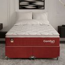 Ver imagem 6 de Cama Box Casal Bipartido + Colchão Comfort Class Pillow Top Vinho/suede Vinho