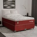 Ver imagem 1 de Cama Box Casal Bipartido + Colchão Comfort Class Pillow Top Vinho/suede Vinho