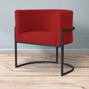 Ver imagem 7 de Kit 2 Poltrona Luana Suede Vermelho Base Preto Luxo - Fm