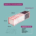 Ver imagem 2 de Kit 2 Colmeias Organizadoras de Gaveta 11 Nichos 10x40x10 Cor:rosa