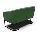 Ver imagem 4 de Sofá Namoradeira 2 Lugares Base Industrial Preto Stella Suede D03 - D'Rossi Cor Verde