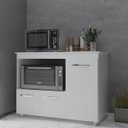 Ver imagem 3 de Balcão Armário Gabinete de Cozinha para Microondas e Forno Elétrico 3 Portas Lilian Mobília Decor Br