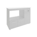 Ver imagem 1 de Balcão Armário Gabinete de Cozinha para Microondas e Forno Elétrico 3 Portas Lilian Mobília Decor Br