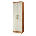 Ver imagem 1 de Armário Multiuso Sapateira 2 Portas 5 Divisórias Compacto Cedro Areia