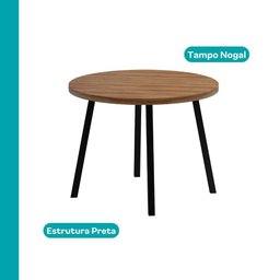 Conjunto Sala de Jantar 4 Cadeiras Dália Carraro Nogal Preto - 5