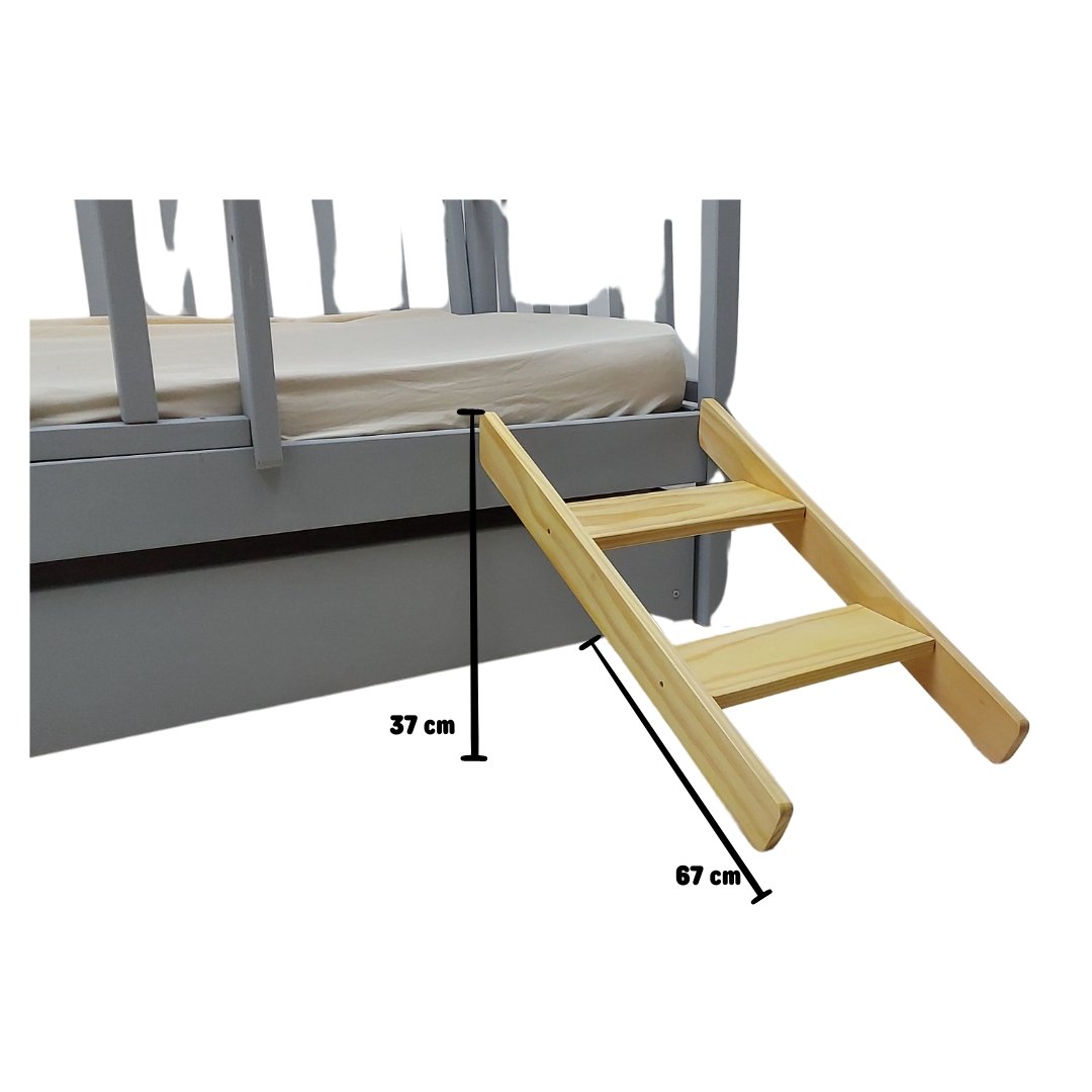 Escada para Cama Montessoriana Madeira Maciça Pinus