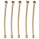 Ver imagem 1 de Kit 5 Engate Mangueira Flexível Dourado Trançado Inox 60cm