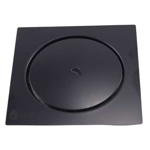 Ralo Click Inteligente Pop Up - Preto 15x15 Quadrado