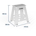 Ver imagem 7 de Banqueta Plástica Dobrável Transparente Altura 450 Mm Vonder