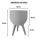 Ver imagem 3 de Vaso Redondo Decore 33 Japi Grafite