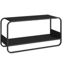 Ver imagem 2 de Banco Sapateira para Hall de Entrada 90cm Orgânico Industrial Alek A03 Nero Preto - Lyam Decor