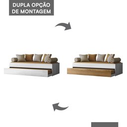 Bicama Solteiro Ônix Flex Branco - Peternella Móveis - 3