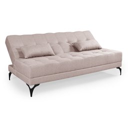 Sofá Cama Solteiro Nevada Reclinavel Revestimento Linho Pes em Ferro - 3
