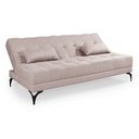 Ver imagem 3 de Sofá Cama Solteiro Nevada Reclinavel Revestimento Linho Pes em Ferro