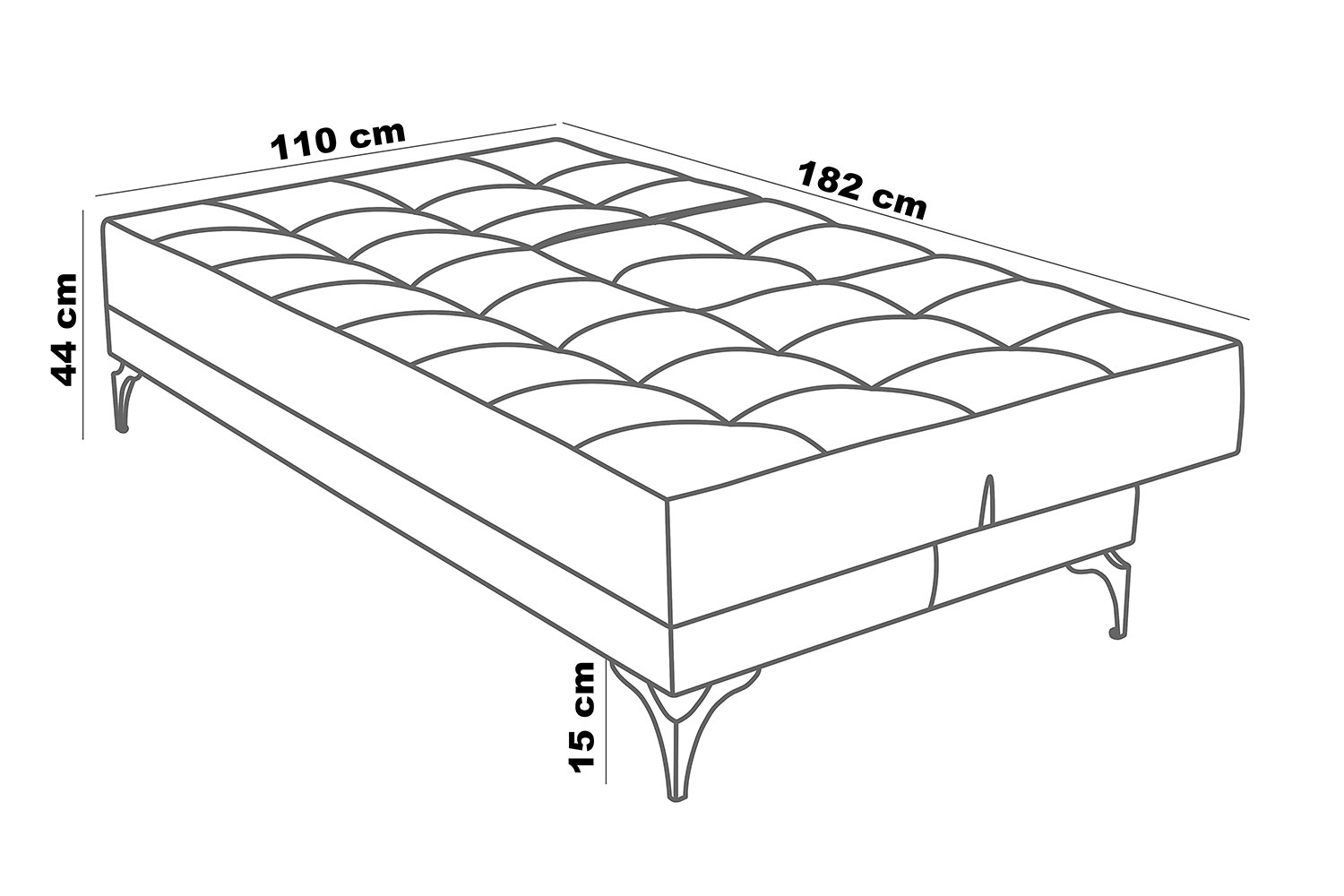 Sofá Cama Solteiro Nevada Reclinavel Revestimento Linho Pes em Ferro: Creme - 8