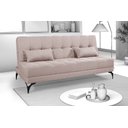 Ver imagem 2 de Sofá Cama Solteiro Nevada Reclinavel Revestimento Linho Pes em Ferro