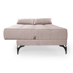 Sofá Cama Solteiro Nevada Reclinavel Revestimento Linho Pes em Ferro - 6