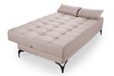 Ver imagem 5 de Sofá Cama Solteiro Nevada Reclinavel Revestimento Linho Pes em Ferro
