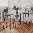 Ver imagem 2 de Mesa Bistrô Alta Redonda Mdp 109,5 X 59cm para 2 Pessoas Leg